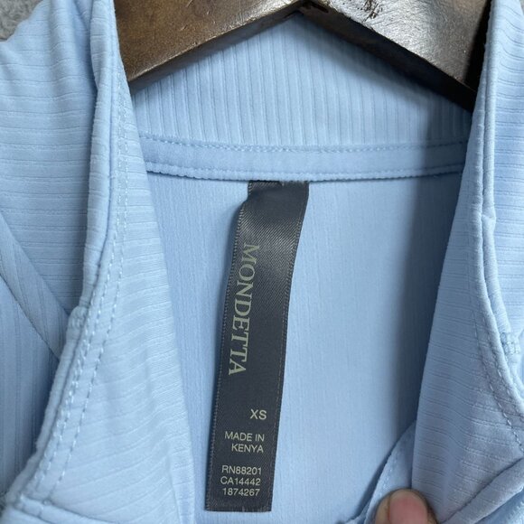 Mondetta Women's XS Light Blue Quarter-Zip Long Sleeve Active Sweatshirt - Picture 9 of 13